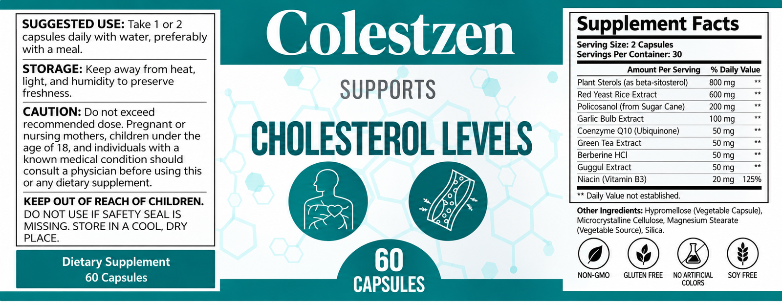 ColestZen ingredient label
